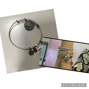 NWT. Alex and Ani. Silver color metal bracelet. Path of Life